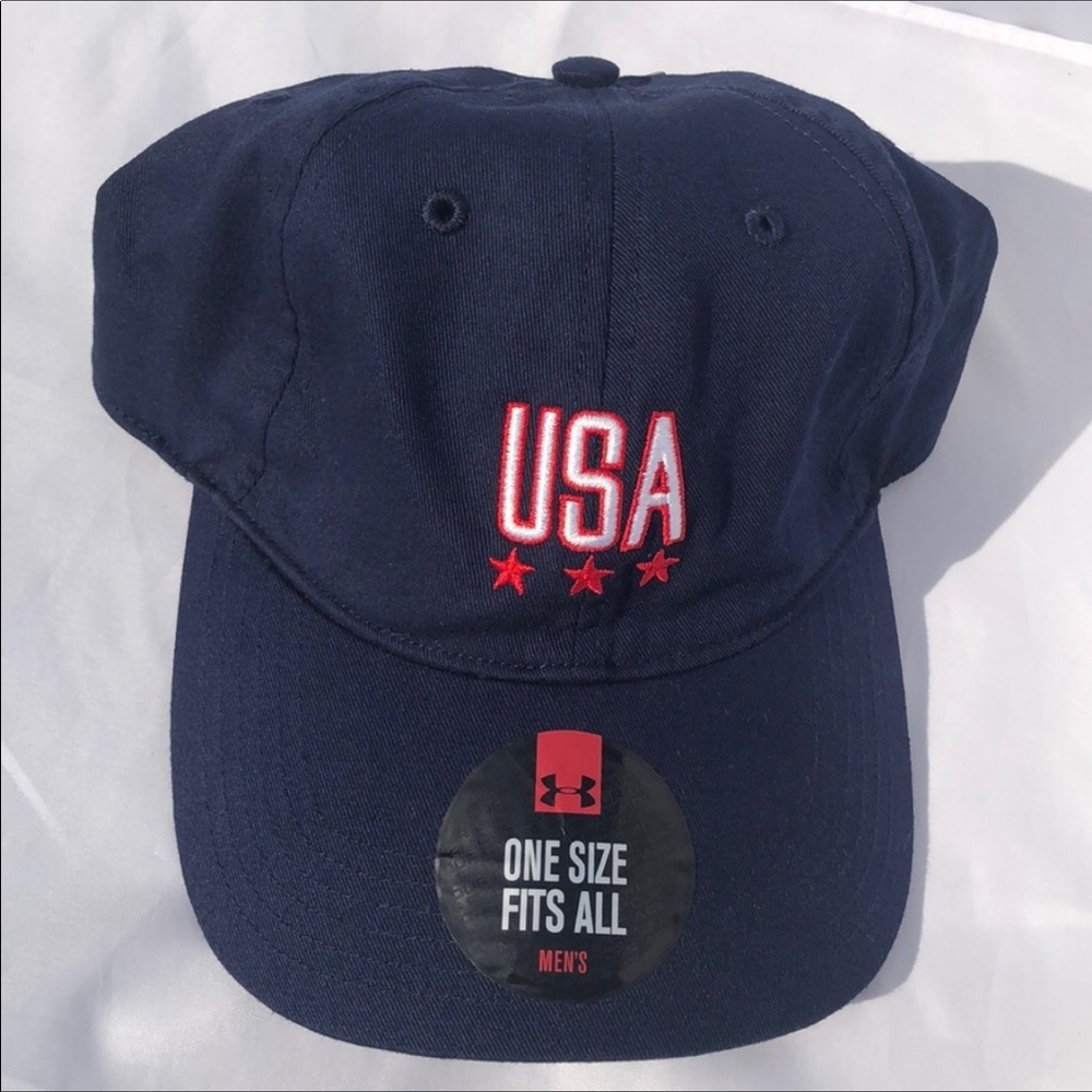 Under Armour Patriotic USA Flag Baseball Cap Hat  100% Cotton Election OS NWT